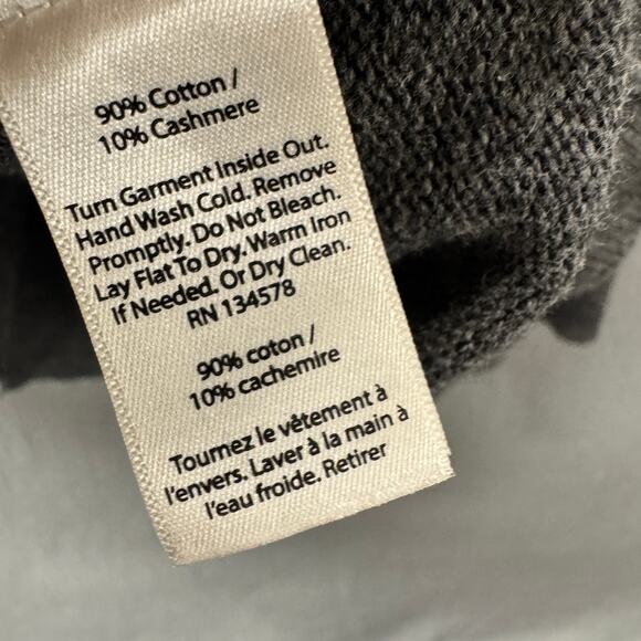 Vineyard Vines Sweater Mens 2XL Gray 1/4 Zip Cotton Cashmere Palm Beach Knit - Picture 5 of 7